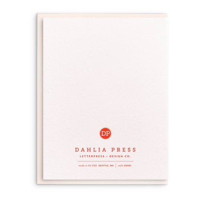 Effortlessly Chic, Letterpress Friendship Greeting Card