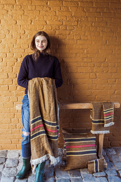 The Belgian Pillow in Camp Stripe