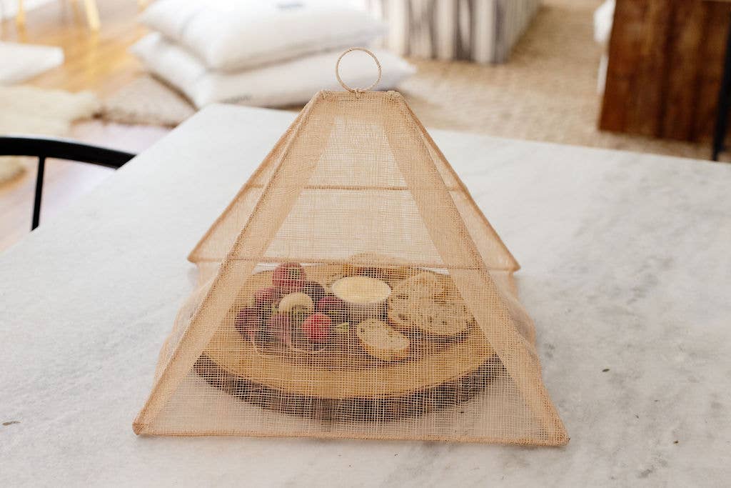 Handmade Collapsible Woven Food Tent | Rose | Small | Indiv