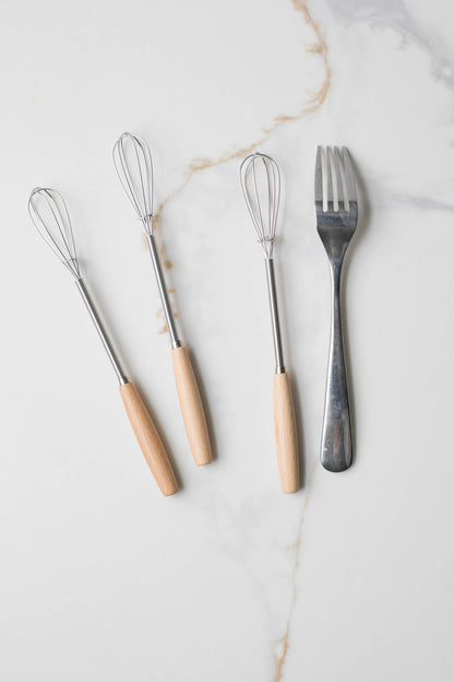 Vintage Mini Whisk with Wood Handle