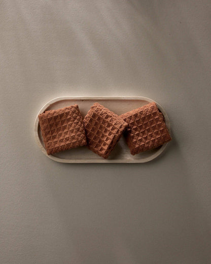 Clay Waffle Washcloth Set