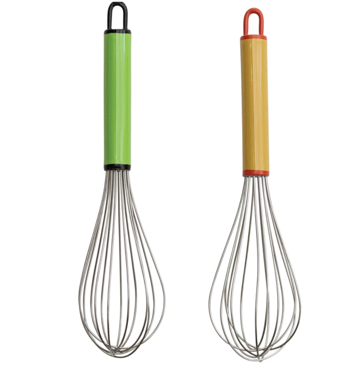 Stainless Steel Whisk w/ Enameled Aluminum Handle, 2 Colors