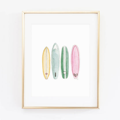 Surfboard art print