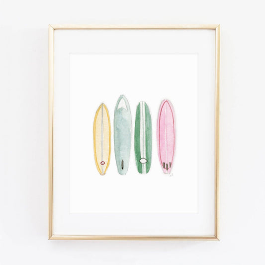 Surfboard art print
