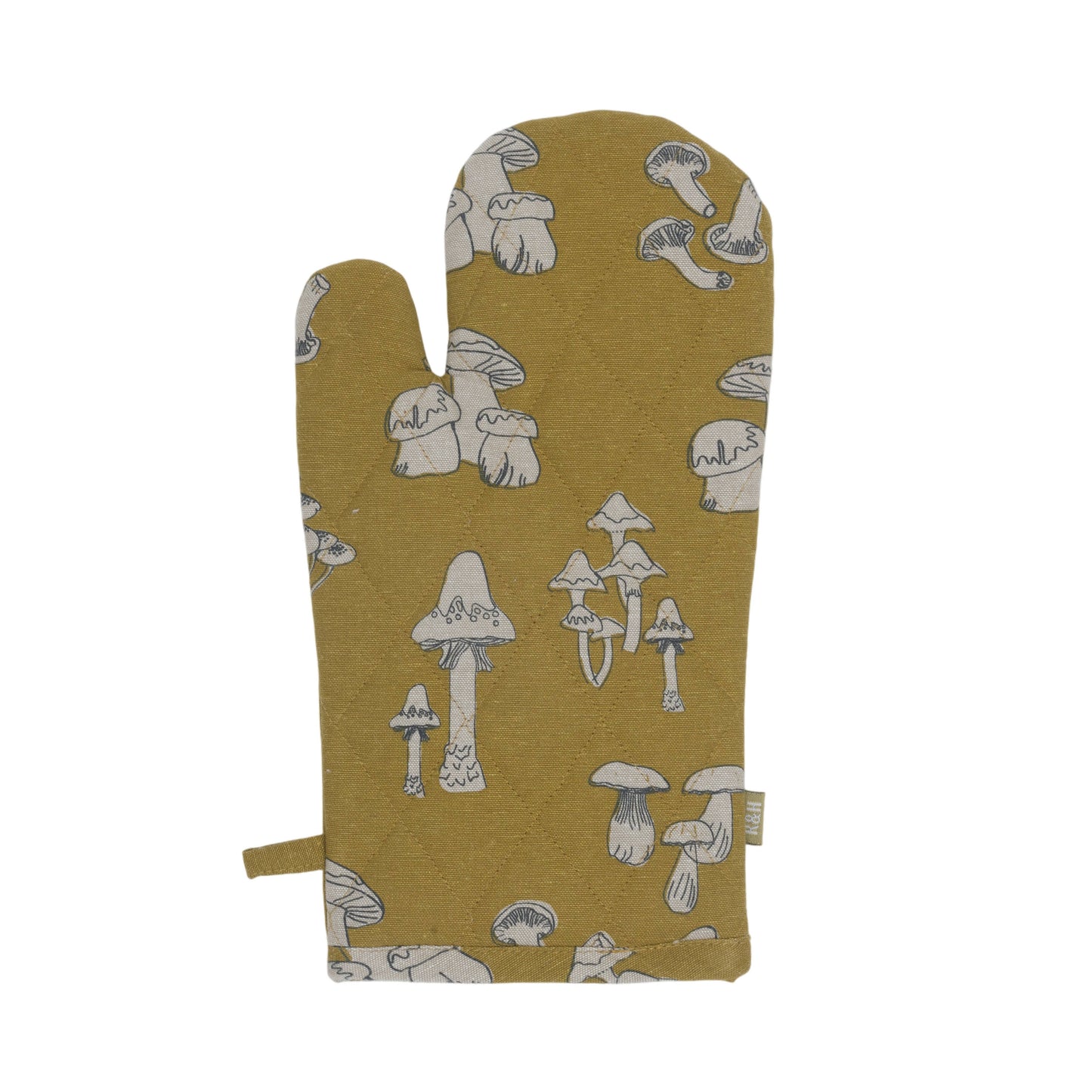 Quilted Oven Glove - Mushroom - Yellow