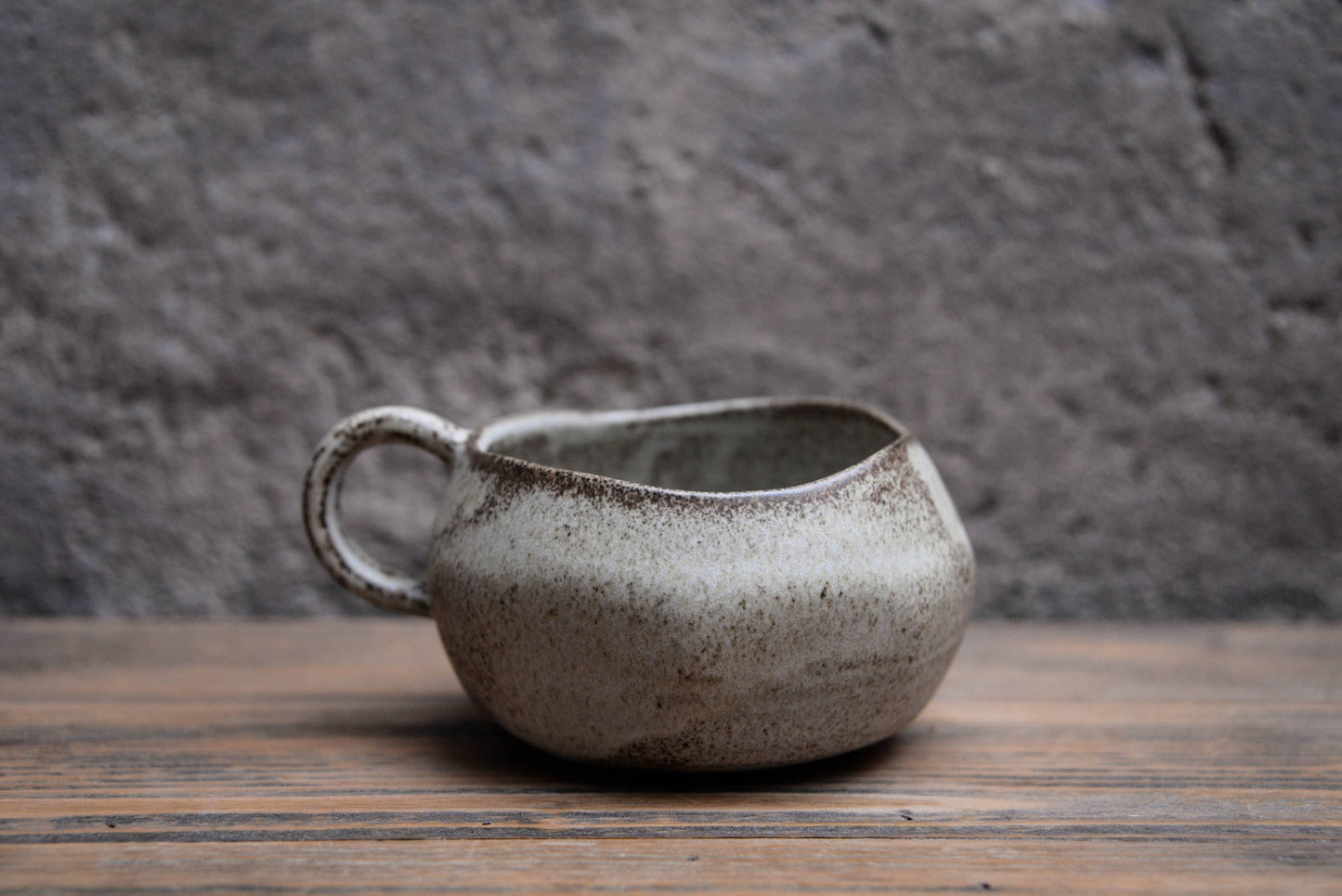 Earthling- "HOME" low cappuccino mug stoneware