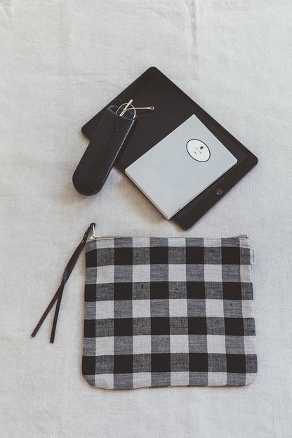 Canna Pouch (L) Black Natural Check