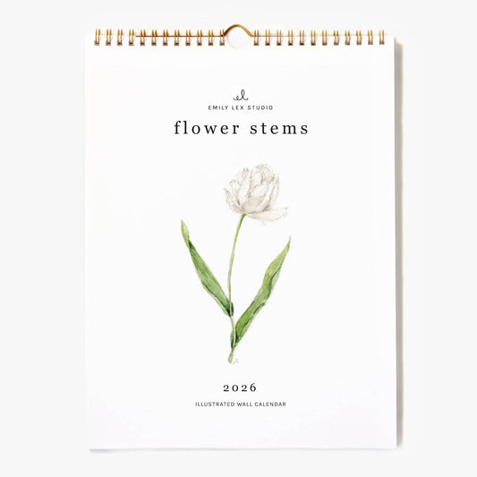 2026 flower stems calendar