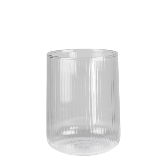 Jolie Ribbed Low Ball, Glass