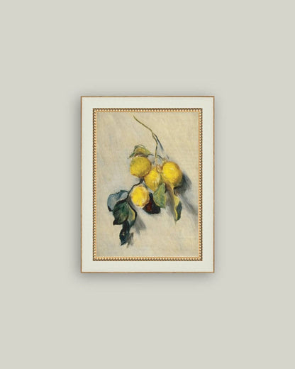 Branch of a Lemon Tree Framed Antique Art