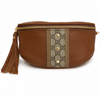 Britt Belt Bag In Sienna Leather | Upcycled GG (Limited Edition)