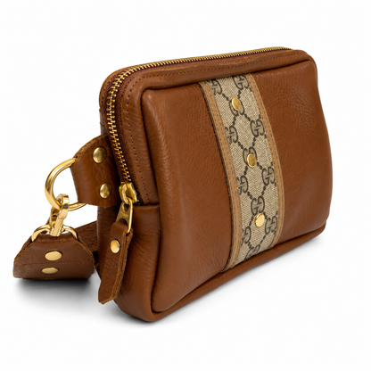 Bella Belt Bag In Sienna Leather | Upcycled GG (Limited Edition)