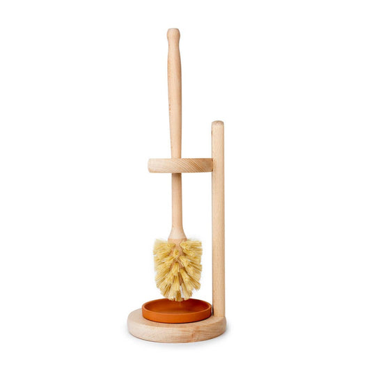 Wooden Toilet Brush with Stand