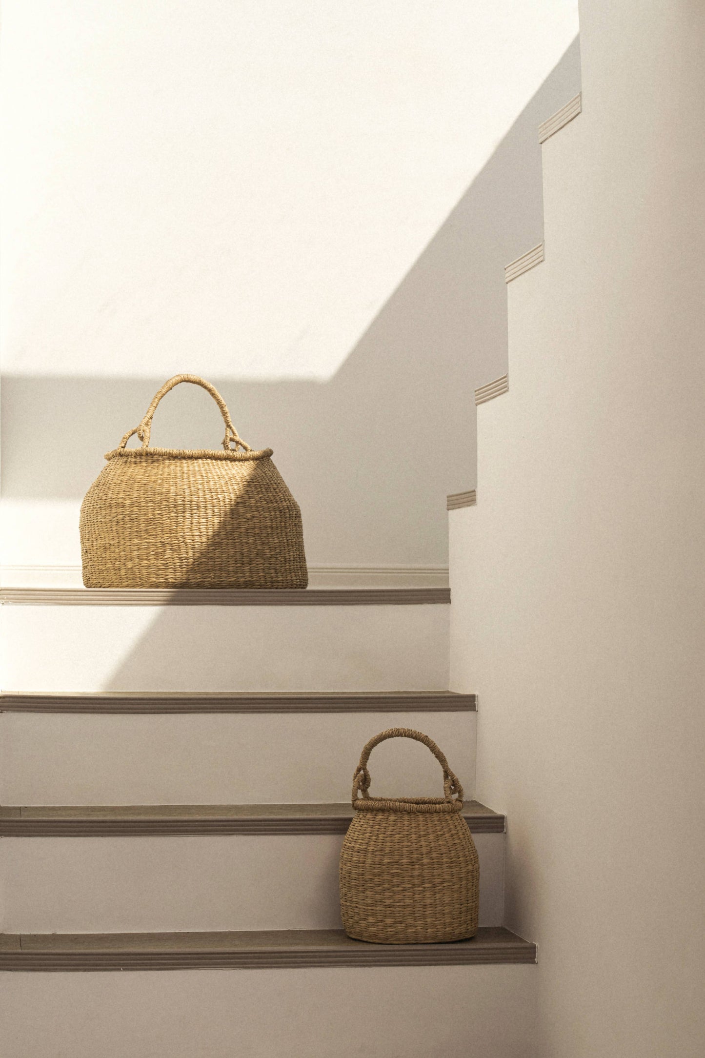 Natural Woven Seagrass Storage Basket with Handles | Satna