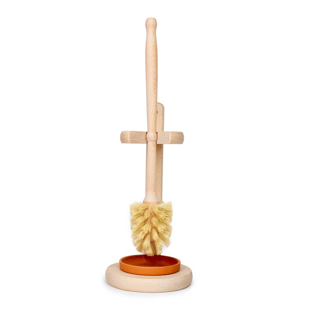 Wooden Toilet Brush with Stand