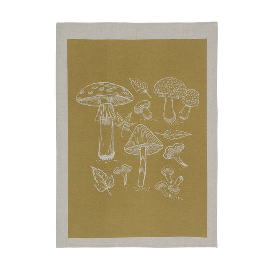 Tea Towel - Mushroom Waffle - Yellow
