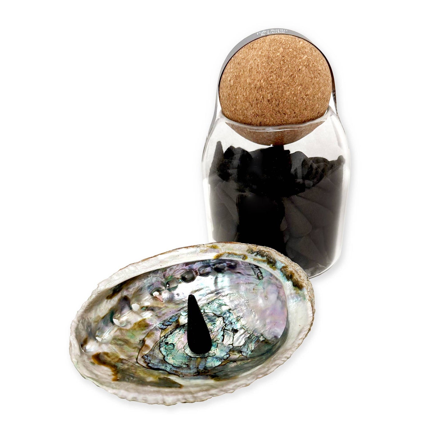 100 pc Incense Cones In Jar: Palo Santo & Cedar Fragrance
