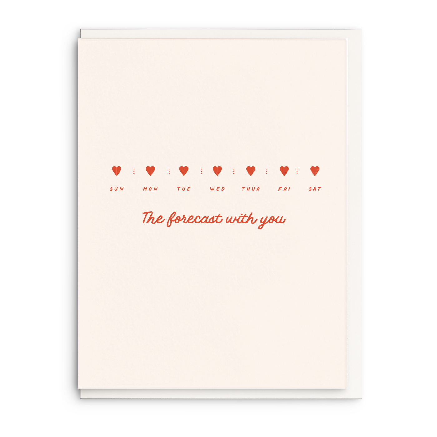 The Forecast - Letterpress Valentine Greeting Card