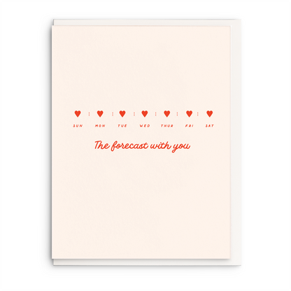 The Forecast - Letterpress Valentine Greeting Card