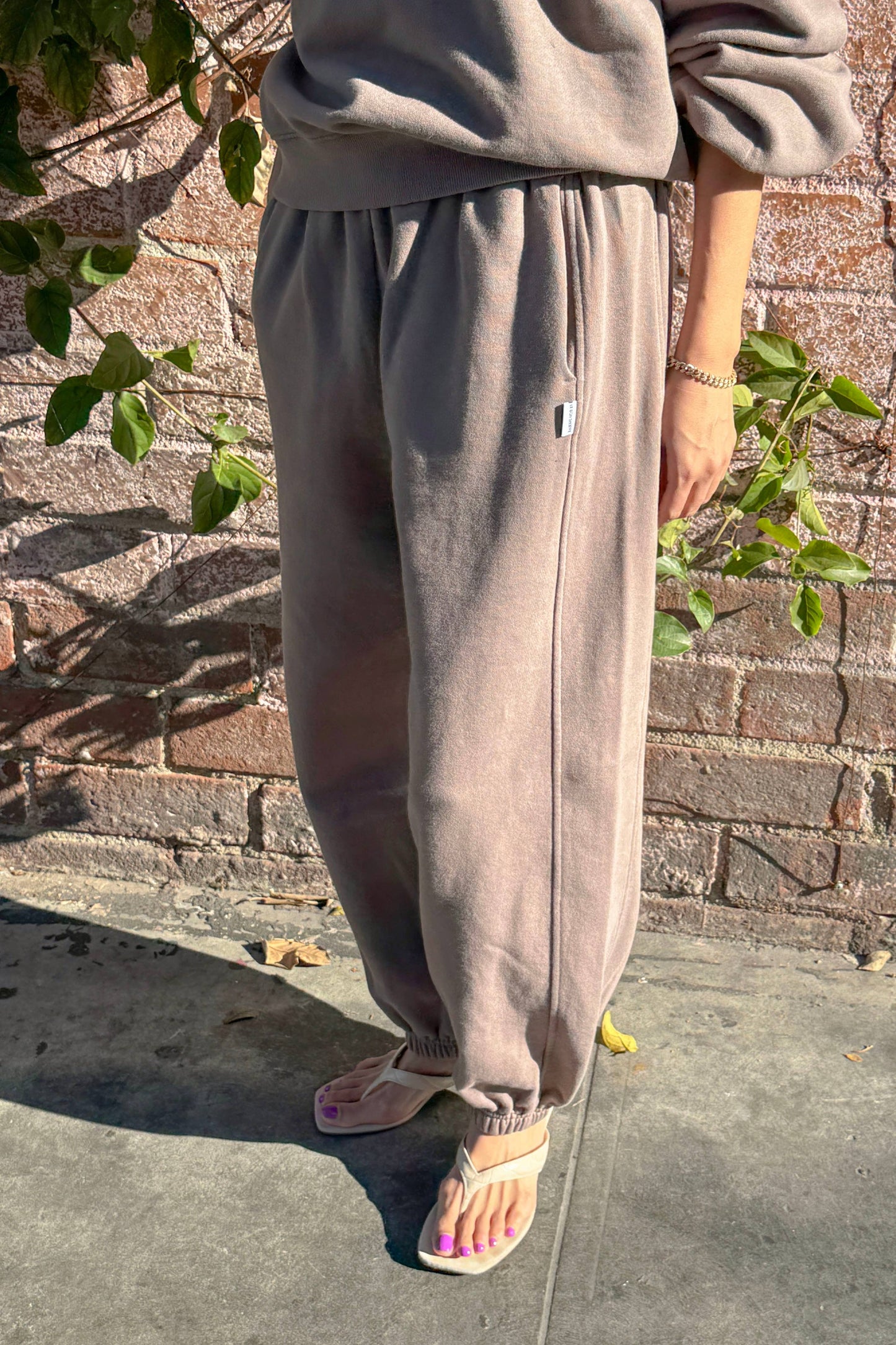 French Terry Balloon Pants- Mushroom