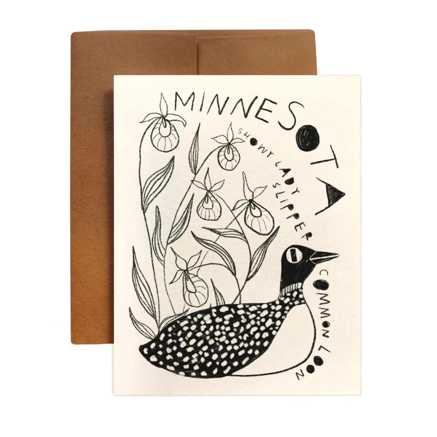 Minnesota State Flower and Bird Card