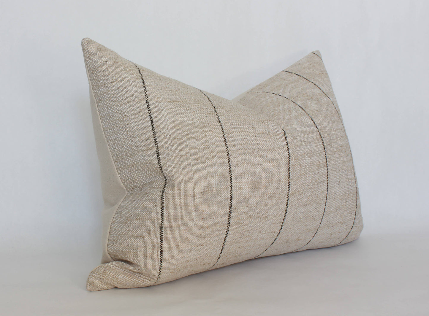 Neutral Striped Pillow Cover, Natural Throw Pillow | Evans