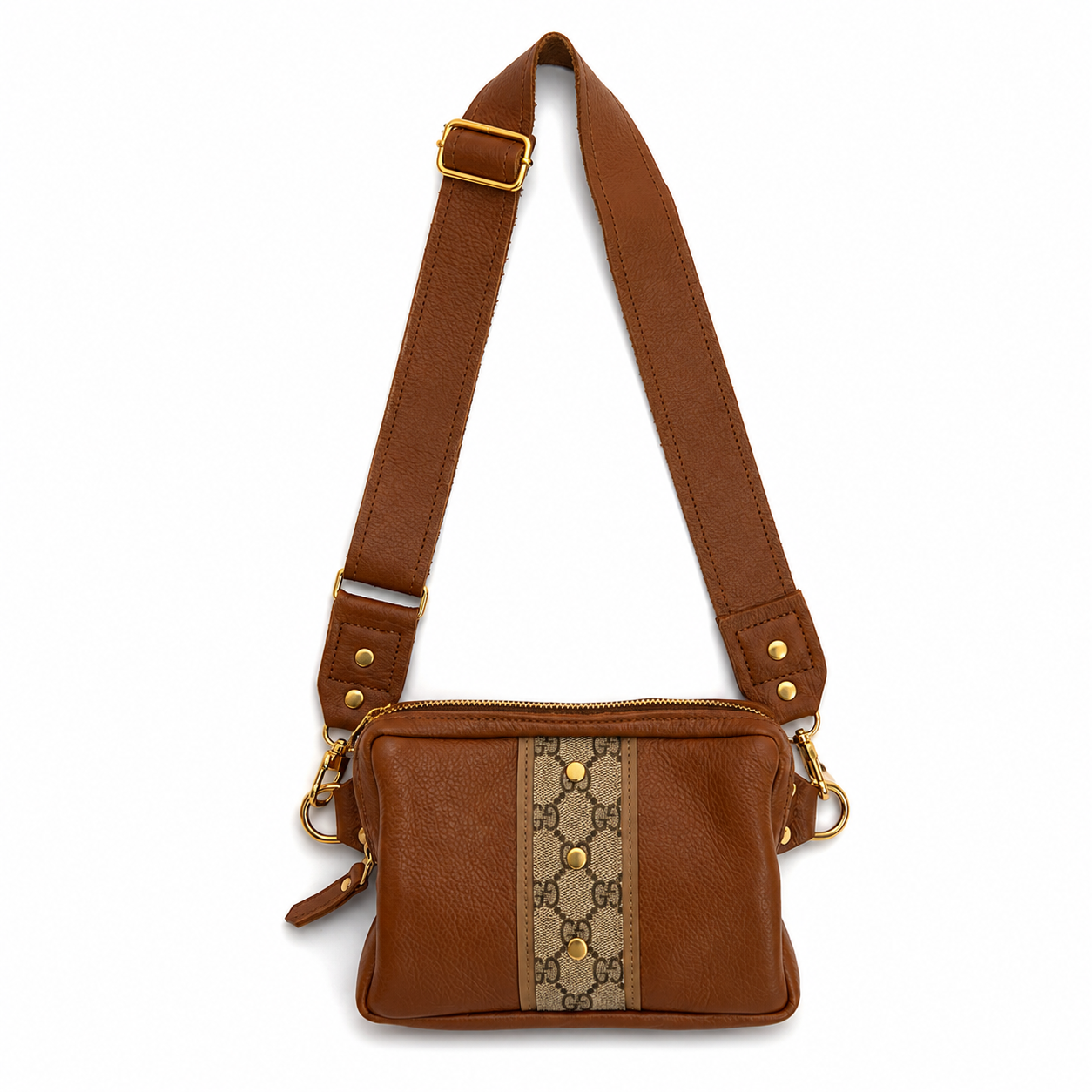 Bella Belt Bag In Sienna Leather | Upcycled GG (Limited Edition)