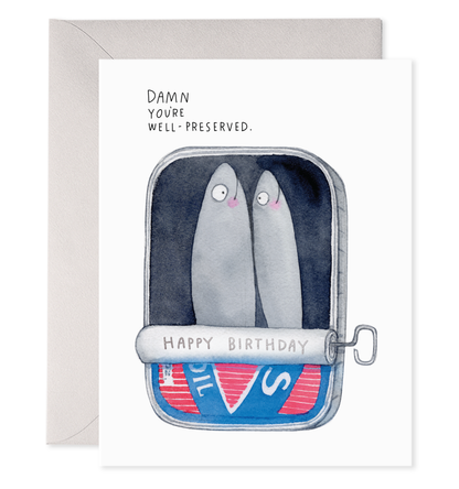 Sardines Birthday Greeting Card