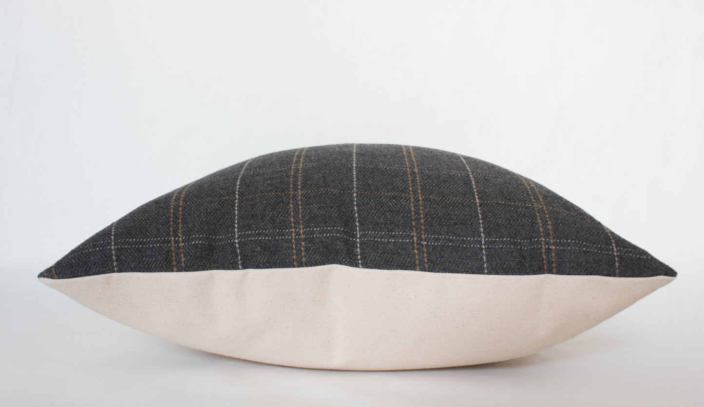 Dark Gray Pillow Cover, Moody Throw Pillow | Glenton