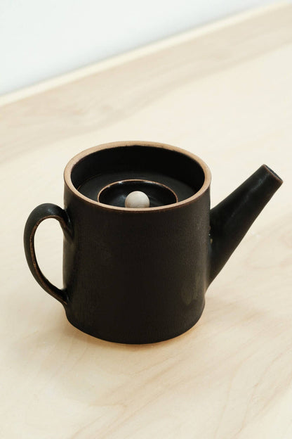 Stacking Ceramics Black Matte Teapot