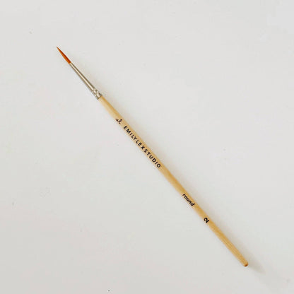 Watercolor paintbrush set of five wood brushes