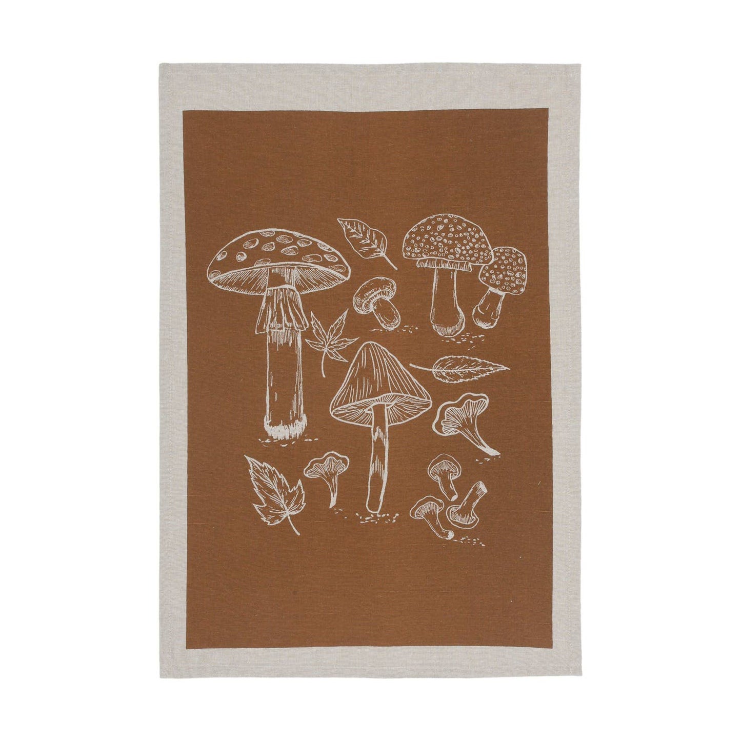 Tea Towel - Mushroom Waffle - Brown
