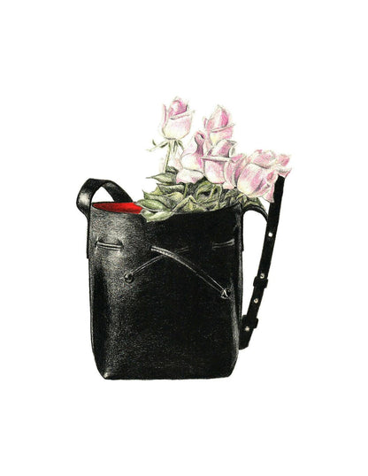 Bucket of Roses Notecard