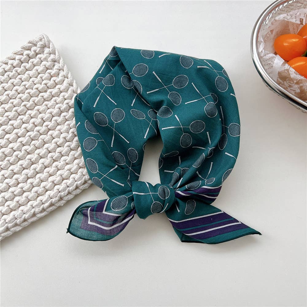 Artistic Wildflower Landscape Print Square Scarf
