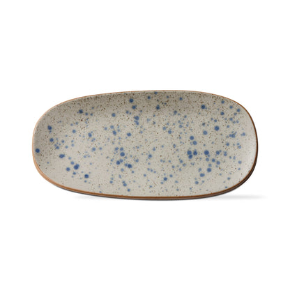 Hudson Speckle Platter Blue Multi Porcelain