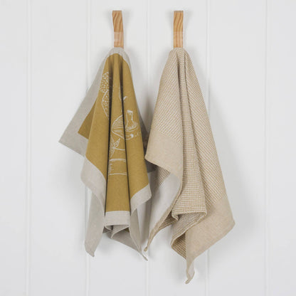 Tea Towel - Mushroom Waffle - Yellow