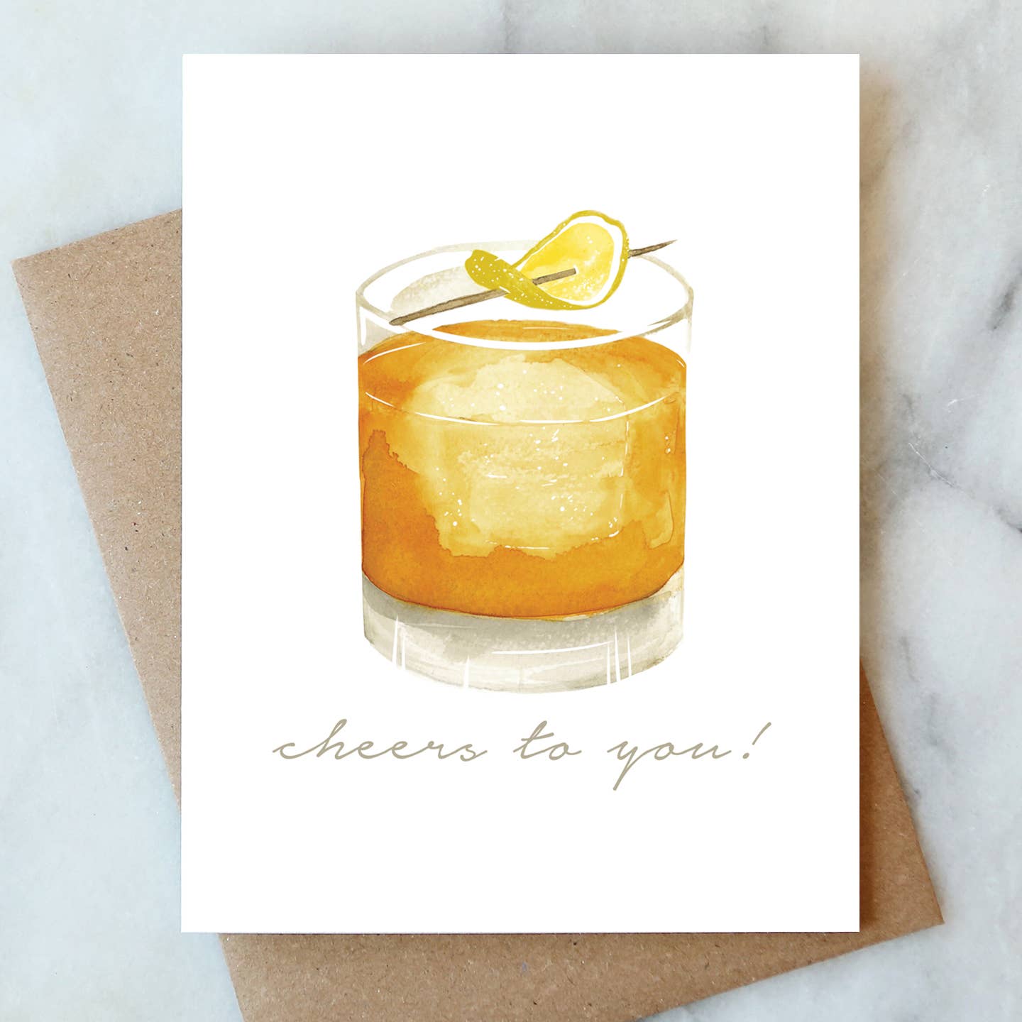 Whiskey Cheers Greeting Card | Birthday & Congrats Card