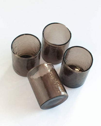Handblown Hammered Glasses