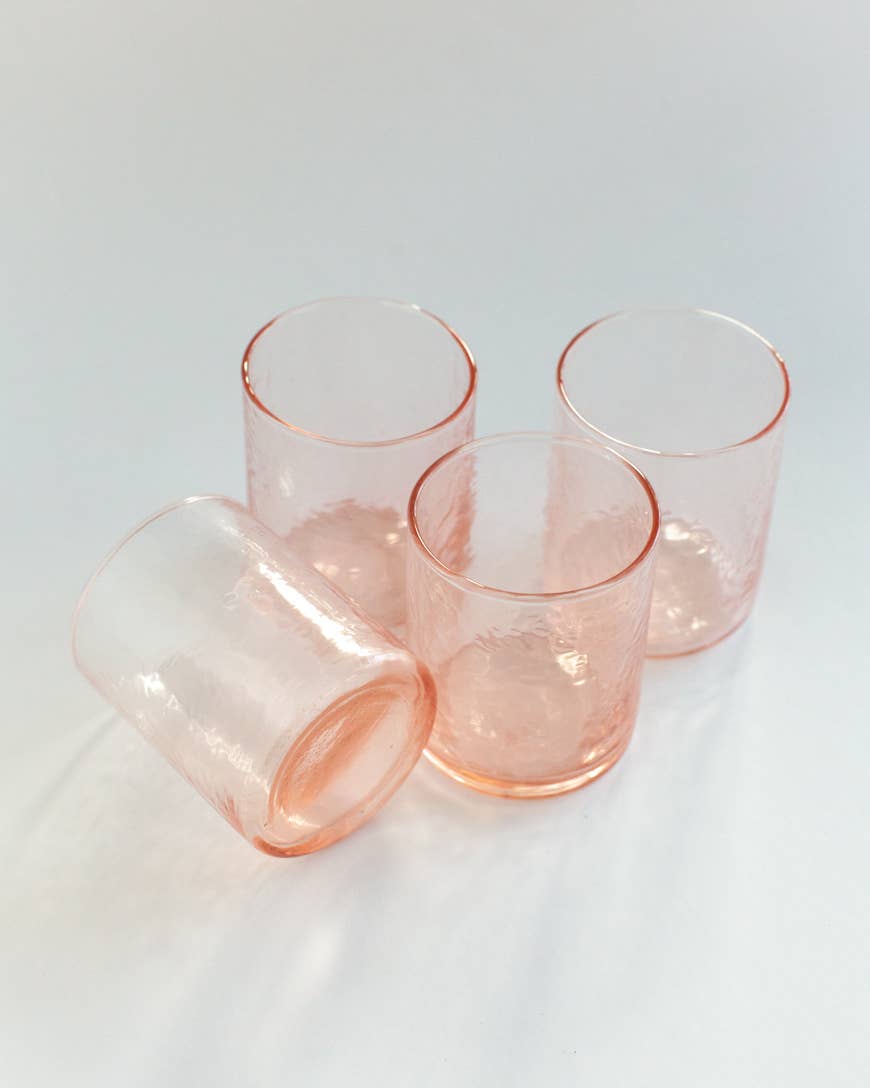Handblown Hammered Glasses