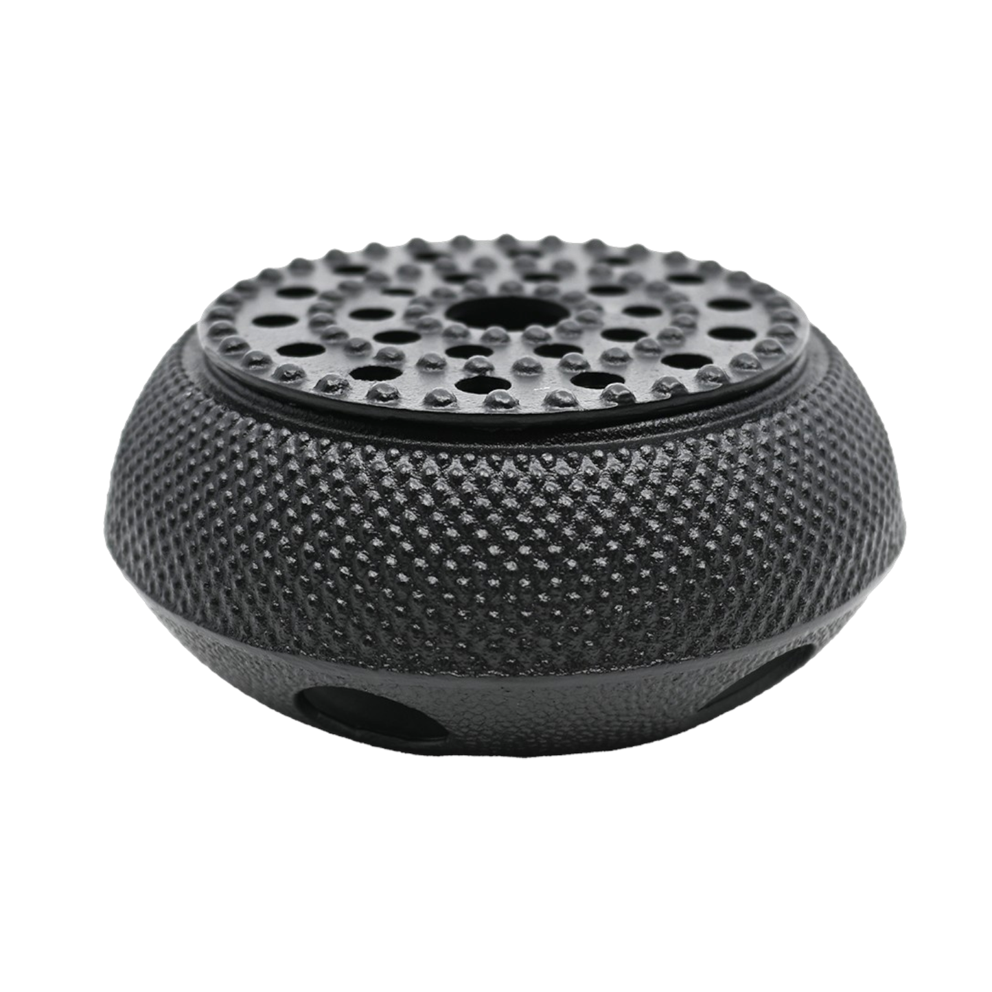 Cast Iron Teapot Warmer Hobnail Design 5.25"D Round Base (1/8)