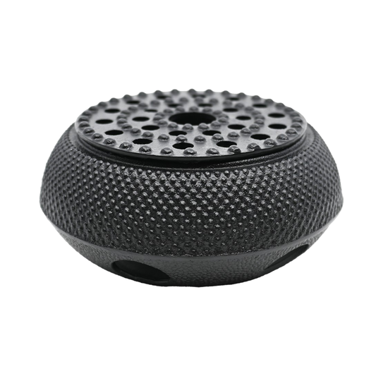Cast Iron Teapot Warmer Hobnail Design 5.25"D Round Base (1/8)