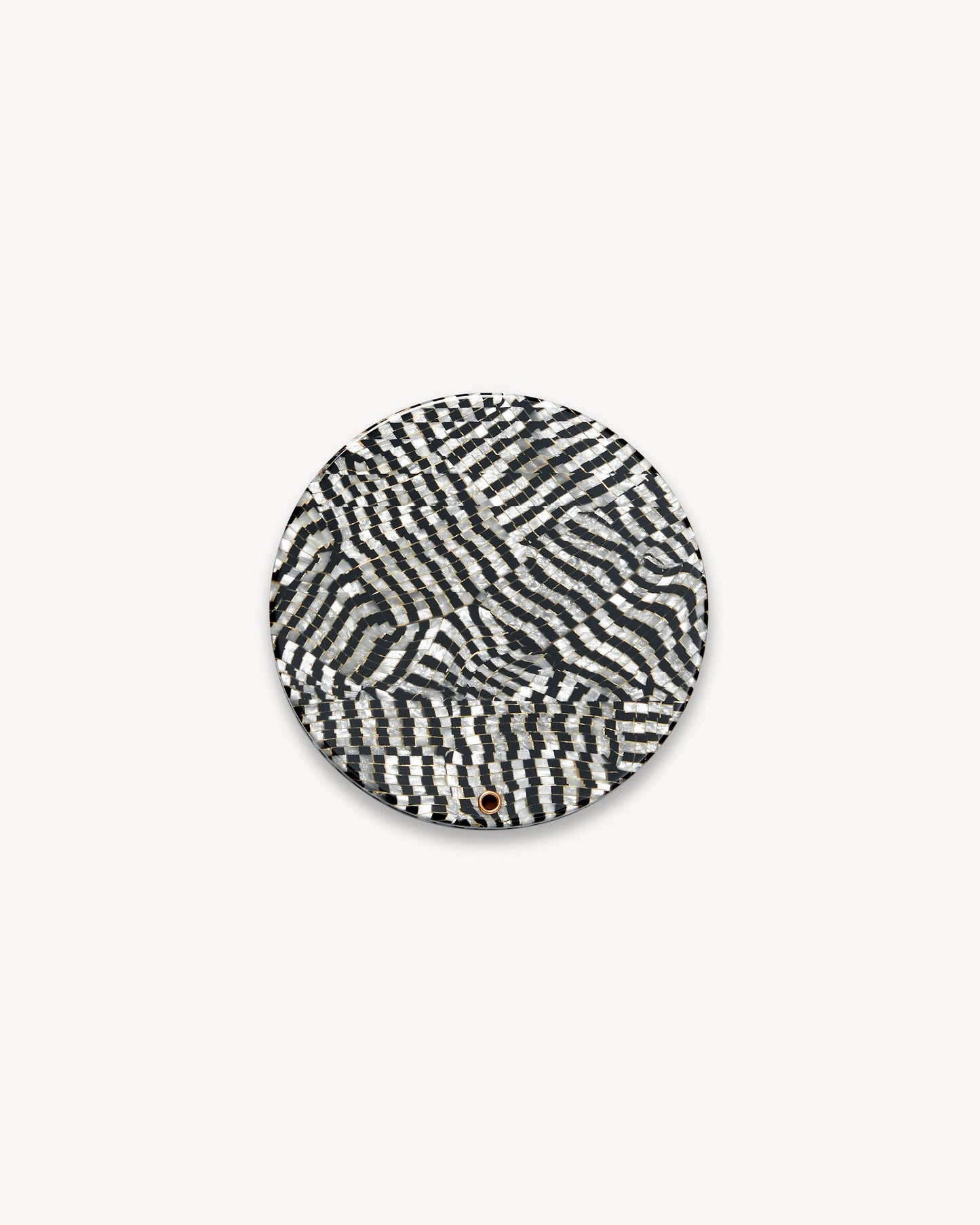Circle Mirror in Perle Noir