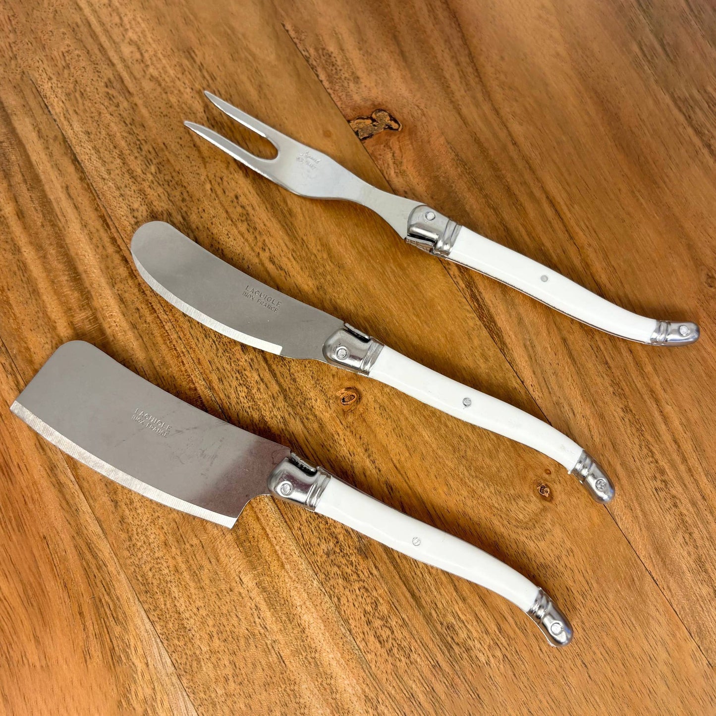 The Original French Laguiole Cheese Cleaver, White