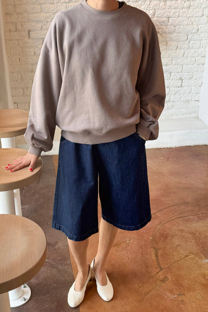 French Terry Core Sweatshirt-Mushroom