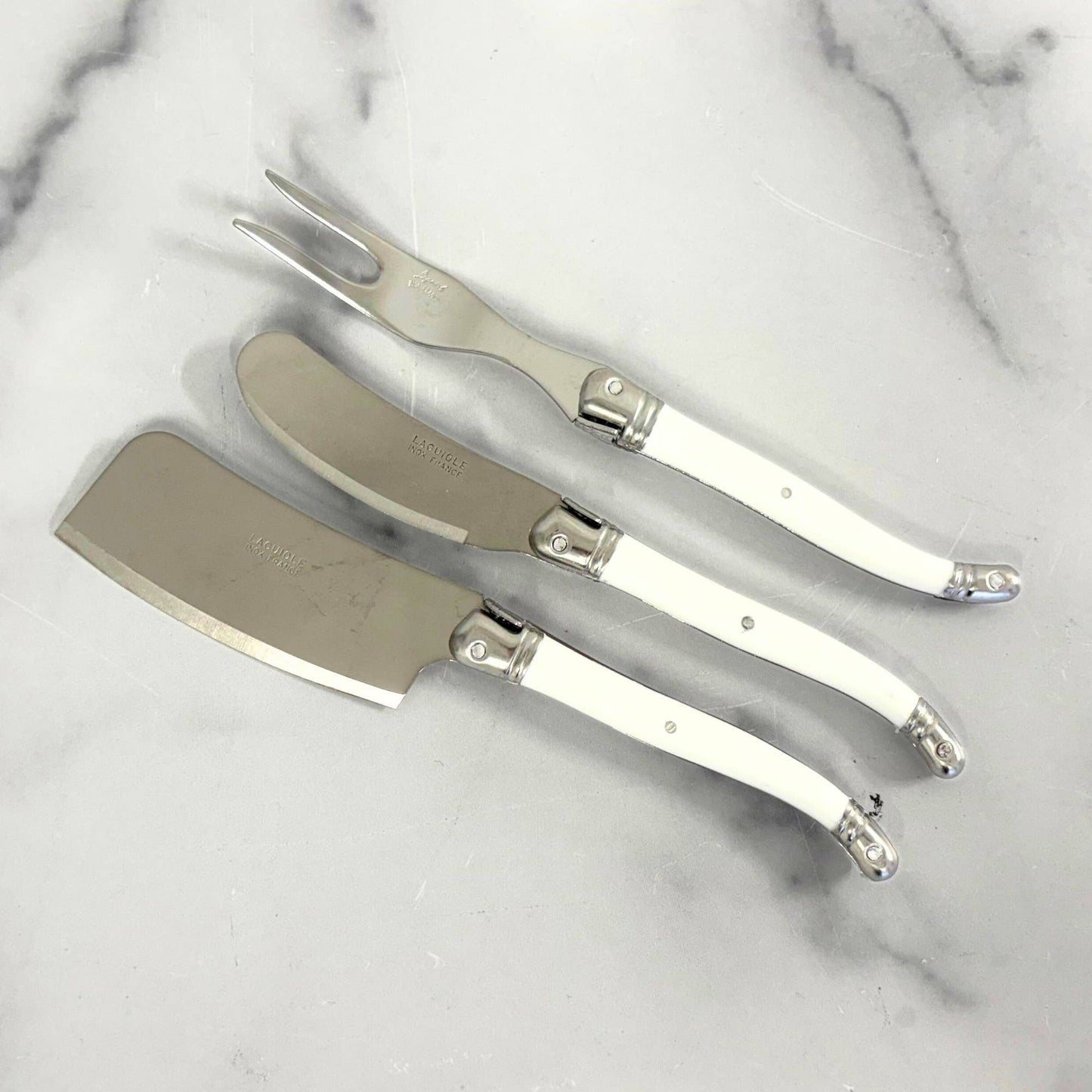 The Original French Laguiole Cheese Cleaver, White