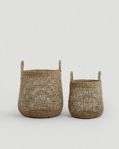 Woven Seagrass Laundry Basket | Siwa Laundry Basket Small