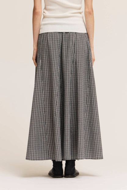 PLAID PANEL SKIRT
