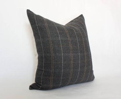 Dark Gray Pillow Cover, Moody Throw Pillow | Glenton