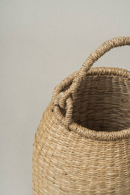 Natural Woven Seagrass Storage Basket with Handles | Satna