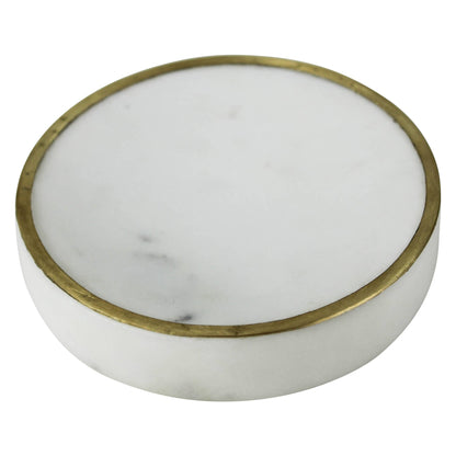 Loren Soap Dish, Marble & Brass